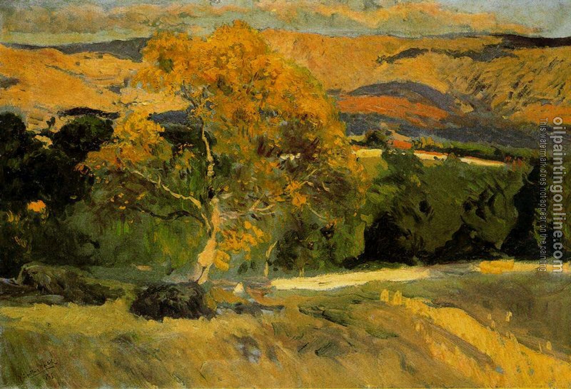 Joaquin Sorolla y Bastida - The Yellow Tree, La Granja